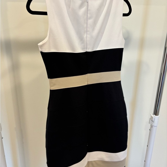 Tommy Hilfiger Black, White, and Cream Mini Dress - Picture 8 of 9